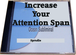 Increase Your Attention Span Subliminal CD